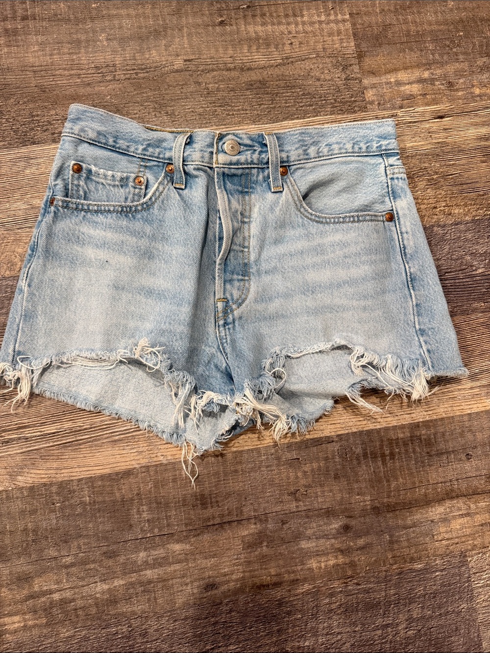 Levi's Light Wash Denim Jean Shorts